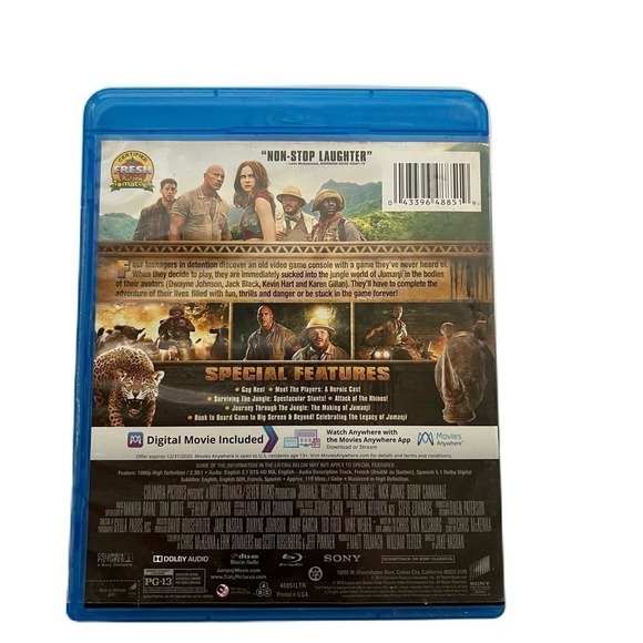 Jumanji: Welcome to the Jungle Blu-Ray+ Digital Pre-Owned - Picture 2 of 3
